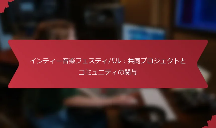 インディー音楽フェスティバル：共同プロジェクトとコミュニティの関与