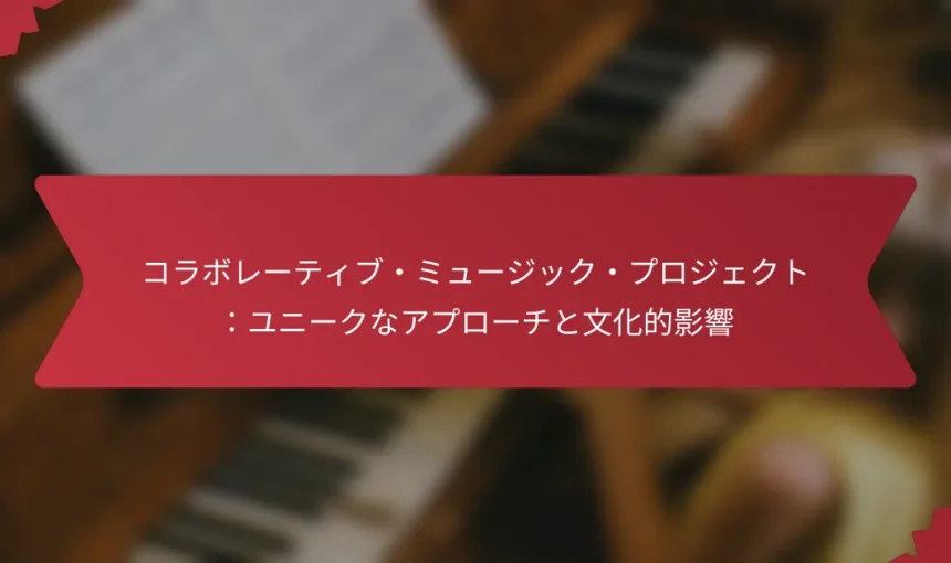 コラボレーティブ・ミュージック・プロジェクト：ユニークなアプローチと文化的影響